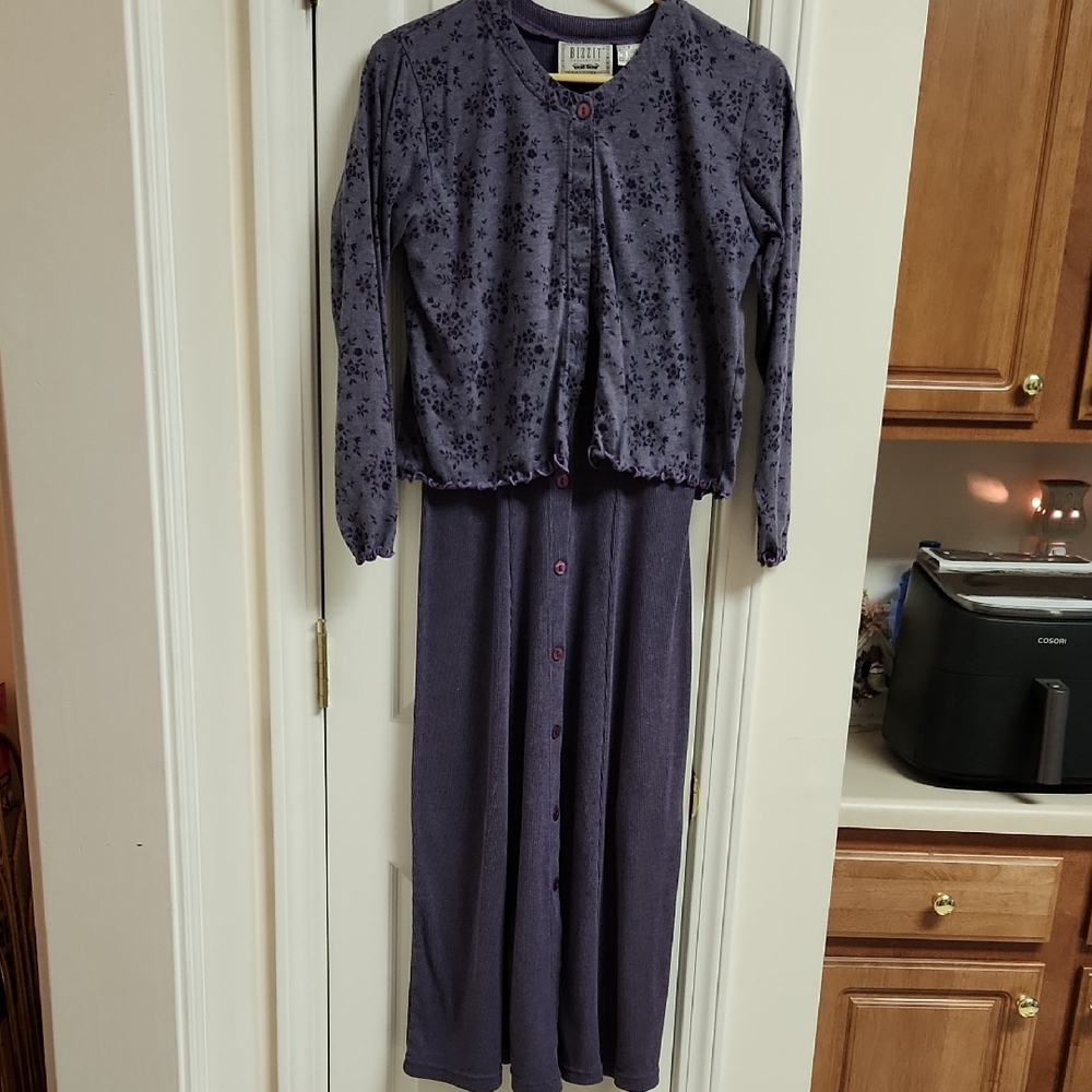 Faded Glory Purple Floral Dress Set